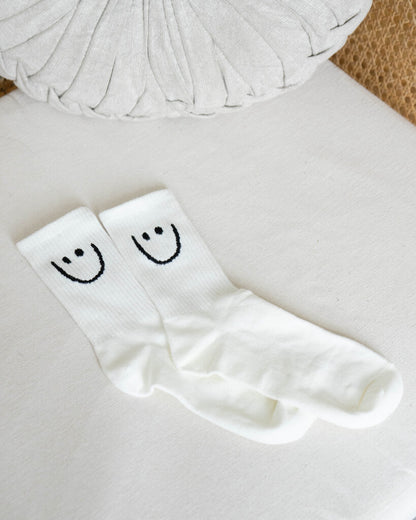 Smiley Face Socks - Black