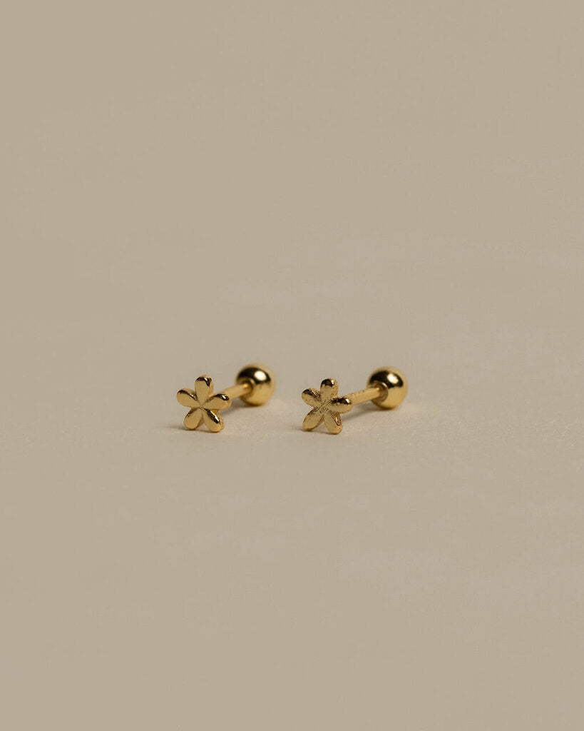 Dainty Flower Screw Back Studs