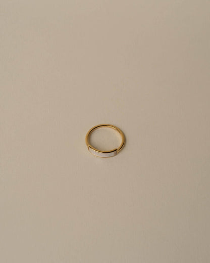 Thin White Bar Ring