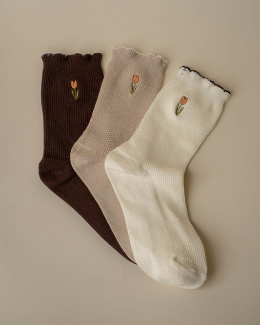 Scalloped Tulip Socks