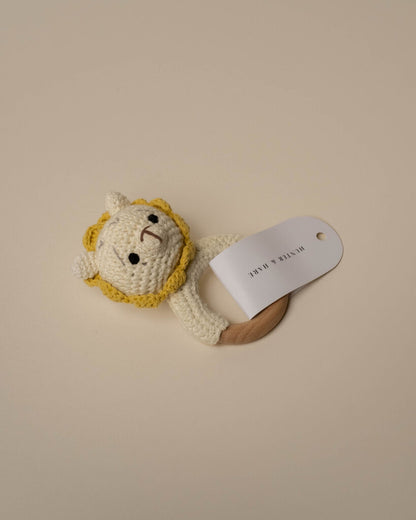 Baby Lion Knit Rattle