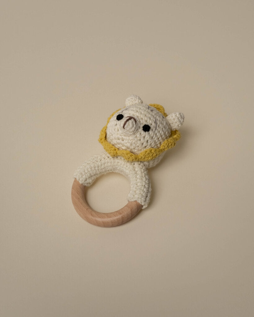 Baby Lion Knit Rattle